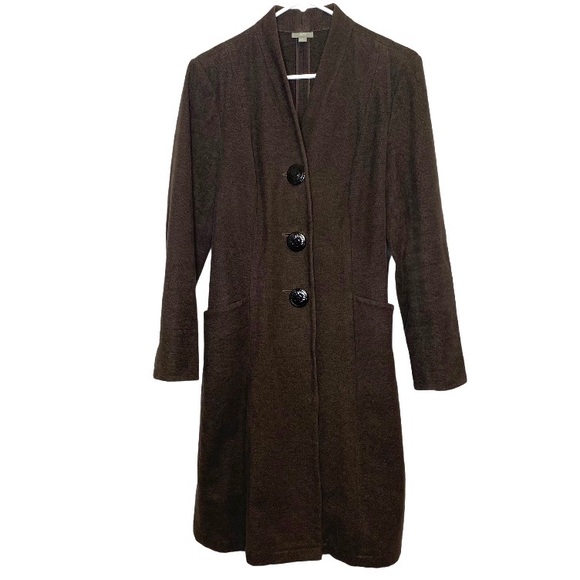 J. Jill Jackets & Blazers - J. Jill Brown 3 Button Front Brown Long Coat Small